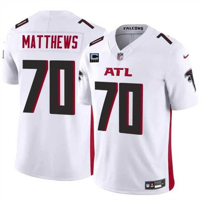Men & Women & Youth Atlanta Falcons #70 Jake Matthews White 2024 F.U.S.E With 4-Star C Patch Vapor Untouchable Limited Stitched Jersey,We sell and wholesale Men & Women & Youth Atlanta Falcons #70 Jake Matthews White 2024 F.U.S.E With 4-Star C Patch Vapor Untouchable Limited Stitched Jersey on line form chian!